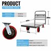 5Seconds Brand Steel Platform Truck, 8'' Swivel Wheels, 3000 lbs Cap., 60 x 30 x 29, Gray With basket 555022